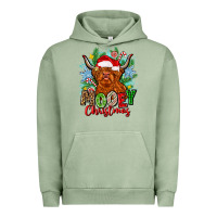 Pigment Oil Green mooey christmas Urban Hoodie - Zillion Design Studio