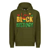 Army Green i am black history juneteenth Premium Hoodie - texasbilliewilder