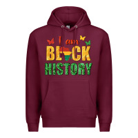 Burgundy i am black history juneteenth Premium Hoodie - texasbilliewilder