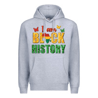 Heather Grey i am black history juneteenth Premium Hoodie - texasbilliewilder