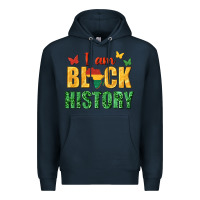 Navy i am black history juneteenth Premium Hoodie - texasbilliewilder