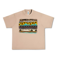 Burro sunflower aztec serape cowhide background Urban Heavy Tee - RanaPortraitStore