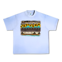 Grape Ice sunflower aztec serape cowhide background Urban Heavy Tee - RanaPortraitStore