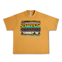 Peanut Butter sunflower aztec serape cowhide background Urban Heavy Tee - RanaPortraitStore