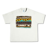 Pistachio sunflower aztec serape cowhide background Urban Heavy Tee - RanaPortraitStore