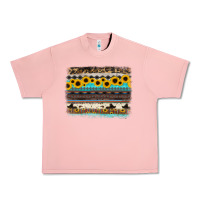 Salmon sunflower aztec serape cowhide background Urban Heavy Tee - RanaPortraitStore
