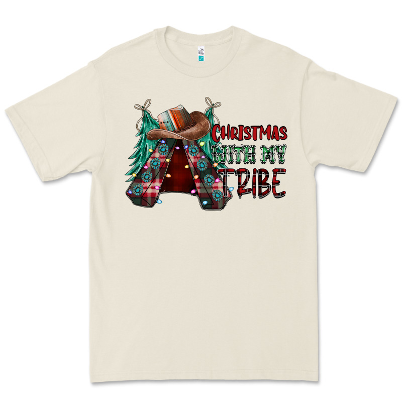 Christmas With Tribe Premium Tee by CowhideDigitalArt | Teevron