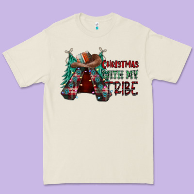 Christmas With Tribe Premium Tee Designed By Cowhidedigitalart