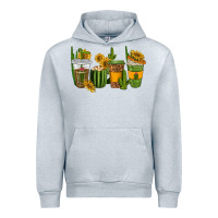 Heather Grey cactus coffee cups Urban Hoodie - texasbilliewilder