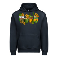 Navy cactus coffee cups Urban Hoodie - texasbilliewilder