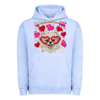 Pigment Grape Ice Valentine's day white pomeranian Urban Hoodie - RanaPortraitStore