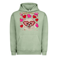 Pigment Oil Green Valentine's day white pomeranian Urban Hoodie - RanaPortraitStore