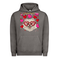 Pigment Tornado Valentine's day white pomeranian Urban Hoodie - RanaPortraitStore