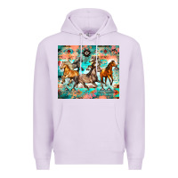 Lilac western running horses Premium Hoodie - Zillion Design Studio