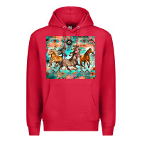 Cardinal western running horses Premium Hoodie - Zillion Design Studio