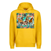 Lemon western running horses Premium Hoodie - Zillion Design Studio