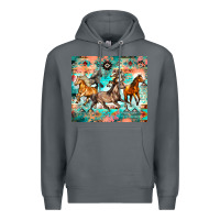 Rock western running horses Premium Hoodie - Zillion Design Studio