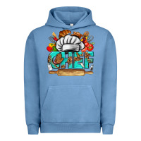 Pigment Pebble Blue chef Urban Hoodie - texasbilliewilder