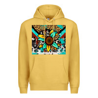 Antique Gold turquoise gemstone sunflower Premium Hoodie - Zillion Design Studio