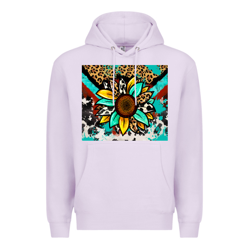 Turquoise Gemstone Sunflower Premium Hoodie by Zillion Design Studio | Teevron
