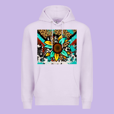 Turquoise Gemstone Sunflower Premium Hoodie Designed By Zillion Design Studio