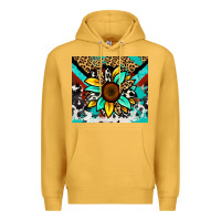 Mustard turquoise gemstone sunflower Premium Hoodie - Zillion Design Studio