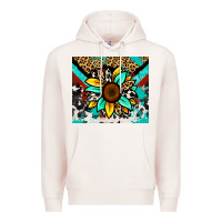 Pale Pink turquoise gemstone sunflower Premium Hoodie - Zillion Design Studio