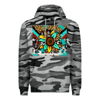 Slate Camo turquoise gemstone sunflower Premium Hoodie - Zillion Design Studio