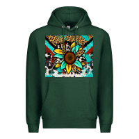 Sports Green turquoise gemstone sunflower Premium Hoodie - Zillion Design Studio