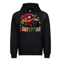 Black merry christmas truck Urban Hoodie - Zillion Design Studio