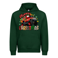 Forest Green merry christmas truck Urban Hoodie - Zillion Design Studio