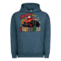 Pigment Midnight Navy merry christmas truck Urban Hoodie - Zillion Design Studio
