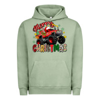Pigment Oil Green merry christmas truck Urban Hoodie - Zillion Design Studio