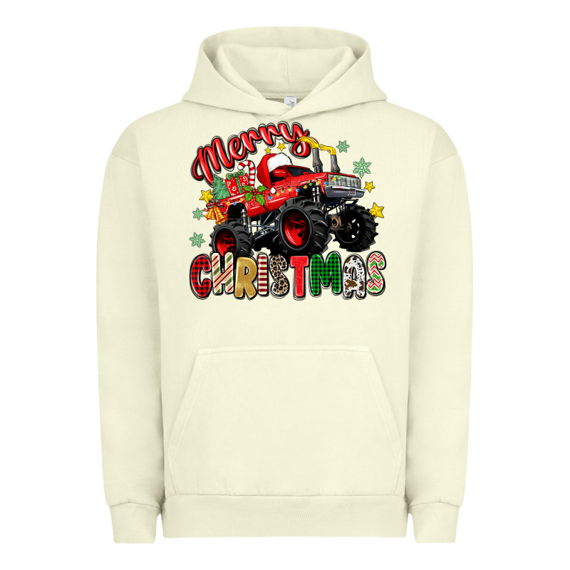 Merry Christmas Truck Urban Hoodie by Zillion Design Studio | Teevron