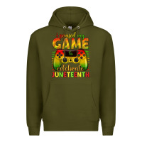Army Green i paused my game celebrate juneteenth Premium Hoodie - texasbilliewilder