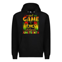 Black i paused my game celebrate juneteenth Premium Hoodie - texasbilliewilder