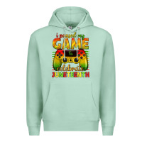 Seafoam i paused my game celebrate juneteenth Premium Hoodie - texasbilliewilder