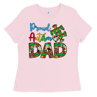 Bubblegum Pink proud autism dad Ladies Tee - Artiststas