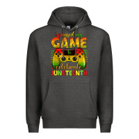 Charcoal Heather i paused my game celebrate juneteenth Premium Hoodie - texasbilliewilder