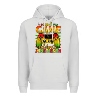 Dove Grey i paused my game celebrate juneteenth Premium Hoodie - texasbilliewilder