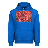 Cobalt Valentine's Day Brushstrokes with Roses Urban Hoodie - RanaPortraitStore