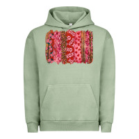 Pigment Oil Green Valentine's Day Brushstrokes with Roses Urban Hoodie - RanaPortraitStore
