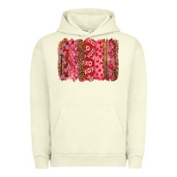 Pigment Pistachio Valentine's Day Brushstrokes with Roses Urban Hoodie - RanaPortraitStore