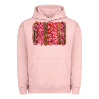 Pigment Salmon Valentine's Day Brushstrokes with Roses Urban Hoodie - RanaPortraitStore