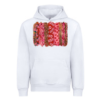 White Valentine's Day Brushstrokes with Roses Urban Hoodie - RanaPortraitStore