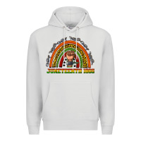 Dove Grey juneteenth 1865 rainbow Premium Hoodie - texasbilliewilder