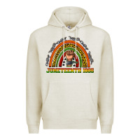 Oatmeal Heather juneteenth 1865 rainbow Premium Hoodie - texasbilliewilder