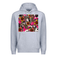 Heather Grey sunflower cowhide Premium Hoodie - Zillion Design Studio