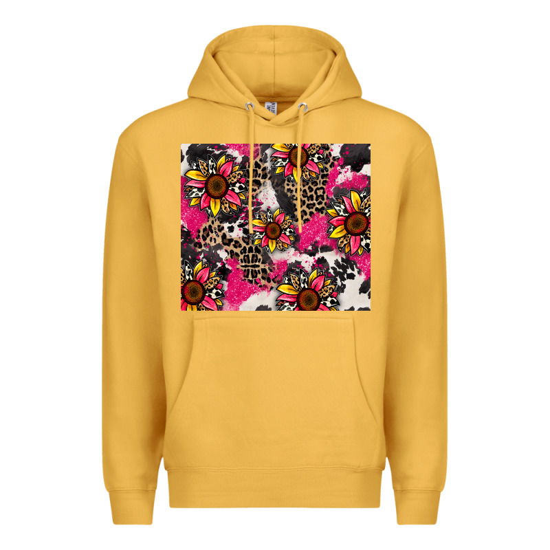 Sunflower Cowhide Premium Hoodie by Zillion Design Studio | Teevron