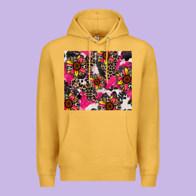 Sunflower Cowhide Premium Hoodie Designed By Zillion Design Studio